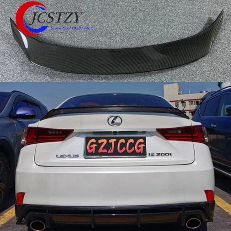 Carbon Fiber Rear Trunk Boot Duck Spoiler Back Windshield Wing For Lexus IS IS250 IS300 IS350 2014-2018 Car Styling