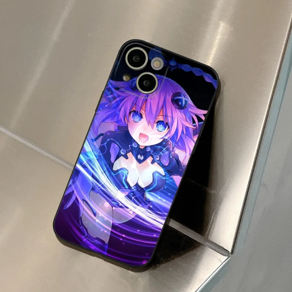 Funda de teléfono Hyperdimension Neptunia, fundas negras para IPhone 15, 14, 11, 12 Pro, 8, 7, 15 Plus, 13 Pro MAX, XR, XS, MINI SE, 2020