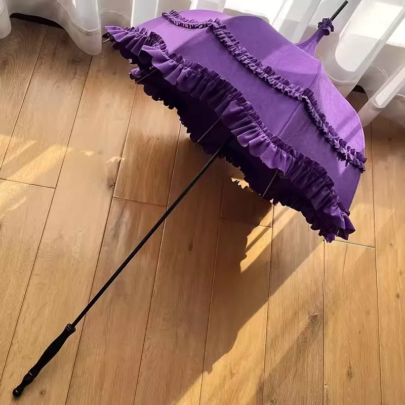 

Dark gothic pagoda antique umbrella wedding photography props parasol