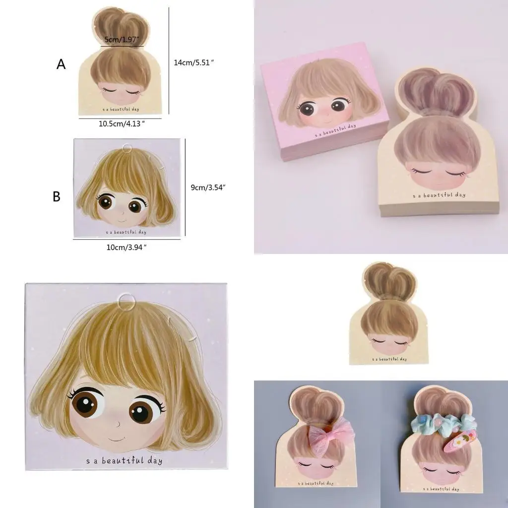 Small Girls Display Cards Price Tags Holder Label Barrettes Packing Paper