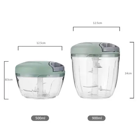 500/900ML Manual Meat Mincer Garlic Chopper Vegetable Onion Cutter Hand Crank Food Crusher Kitchen Tool