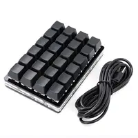 Mini teclado mecánico personalizado USB, 24 teclas, teclado para juegos en blanco y negro, dispositivo Sayo, atajo de teclas programables Macro