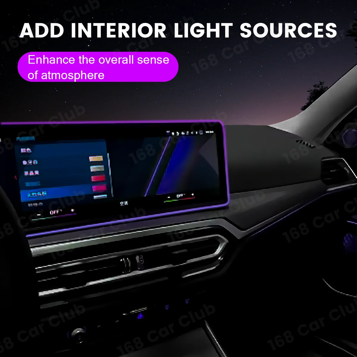 LED 11 Colours Ambient Light For BMW G20 G26 i3 i4 i5 G60 G05 X5 G06 X6 G07 X7 M3 M4 Non Destructive Installation Screen Light