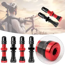 1/2pcs 40/60MM Brass or Alloy Stem Bicycle F/V Presta Tubeless Tire Valve Road Bike MTB Nipple W/Tool Alloy Valve Cap Road Bike