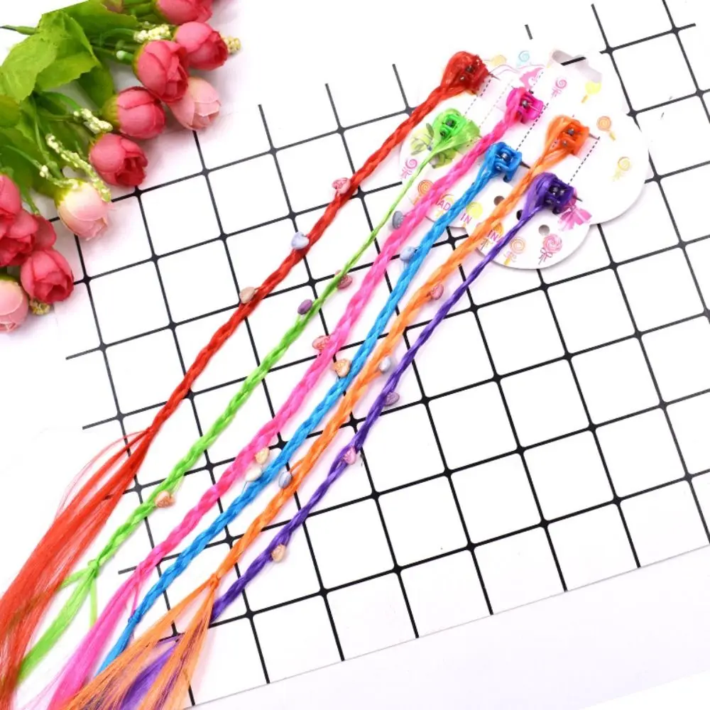

Hairpin Colorful Hair Extensions Hair Accessories Cute Colorful Braids DIY Gripping Clip Hair Clips Stage performance