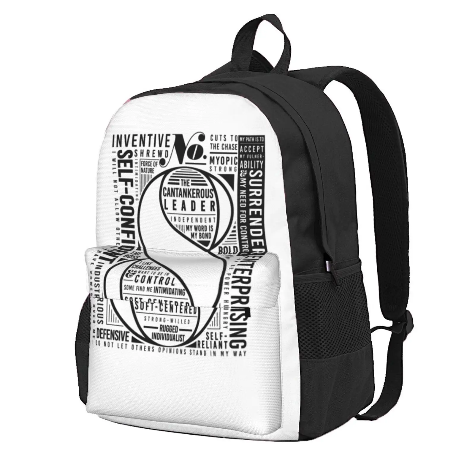 Enneagram 8 Personality Traits Graphic Hot Sale Schoolbag Backpack Fashion Bags Enneagram Types Enneagram Eight Enneagram 8