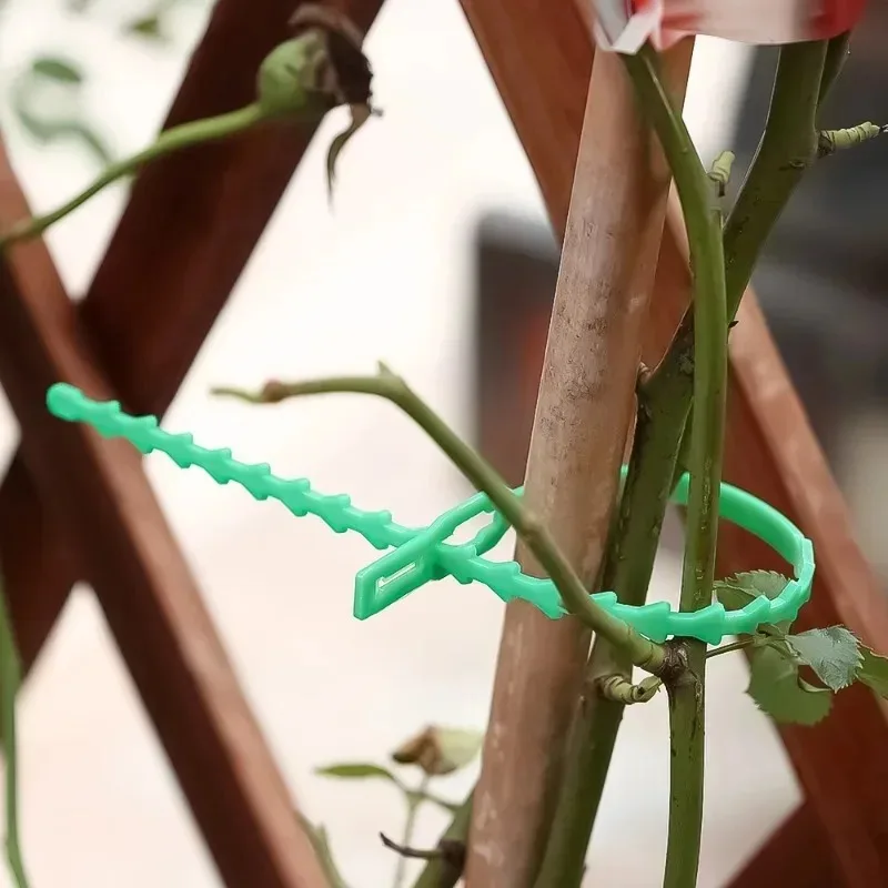 Reusable Garden Cable Ties Plant Vine Tree Shrubs Support Fastener Locking Nylon Adjustable Zipper Cables Ties Organizer Tools