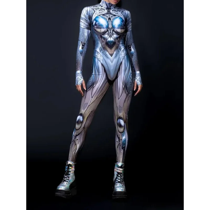 EE01 Colorful Sexy Bodysuit Punk Gothi Women Cosplay Jumpsuit Carnival Slim Zentai Suit Xmas Costume Festival Theme Party CaIo0！