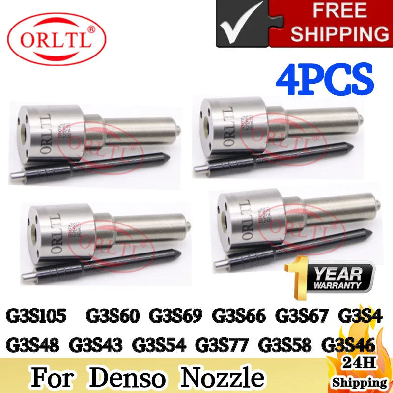 

4 шт. G3S4 G3S48 G3S43 G3S54 G3S77 G3S105 G3S60 G3S69 G3S66 G3S67 G3S58 G3S46 Форсунка дизельного топлива для автозапчастей Denso