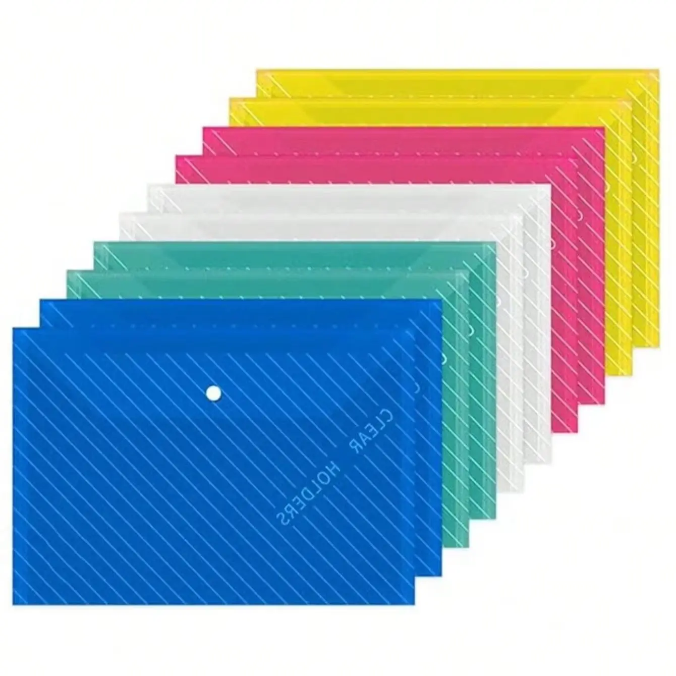 

A4 Transparent Plastic File Folder - Office Supplies Business Study Plastic Folder for Document Storage And Organization