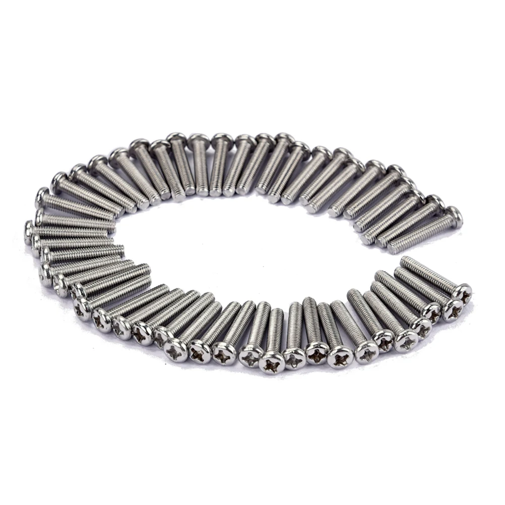 50 PCS Bridge Saddle Screw Guitar Maintenance Screws Replacement Kit Part Parts