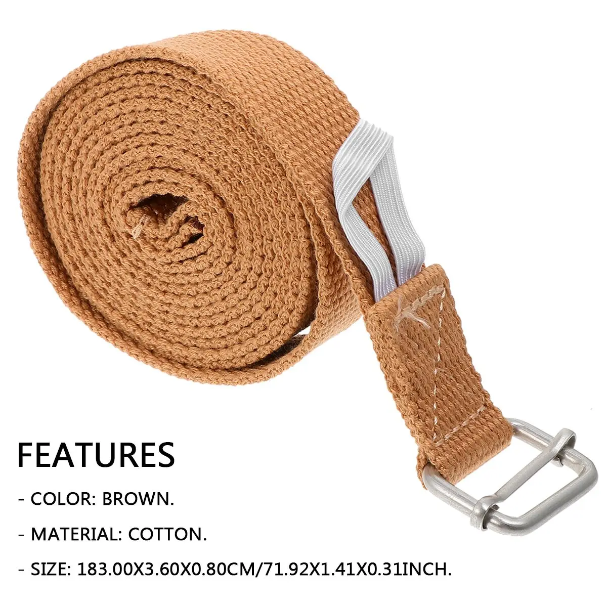 

Yoga Tension Belt 1.83m Pull Strap Resistance Bands Stretch Exercise Portable Accessories Enhance Flexibility