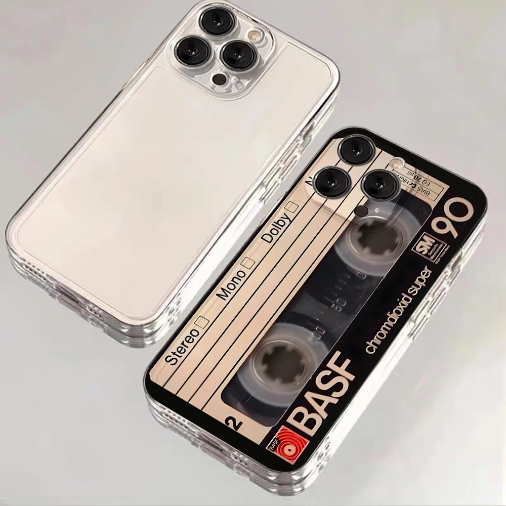 Retro Klare Handyhülle für Xiaomi Redmi Note 14 13 12 11 10 Pro Plus 4G 5G Redmi 13C Transparente TPU Kassetten-Kunst-Cover – Detail 4