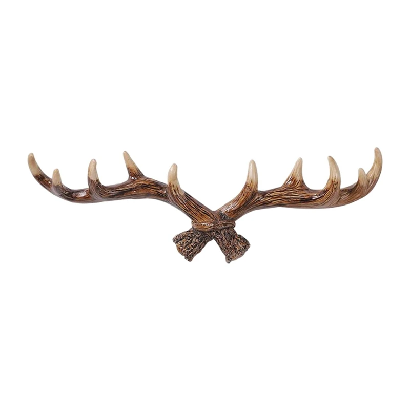 

Coat Rack Resin Vintage Deer Antlers Wall Hooks, Clothes Keys Hanger Rack Hooks,Antler Key Hook On The Wall