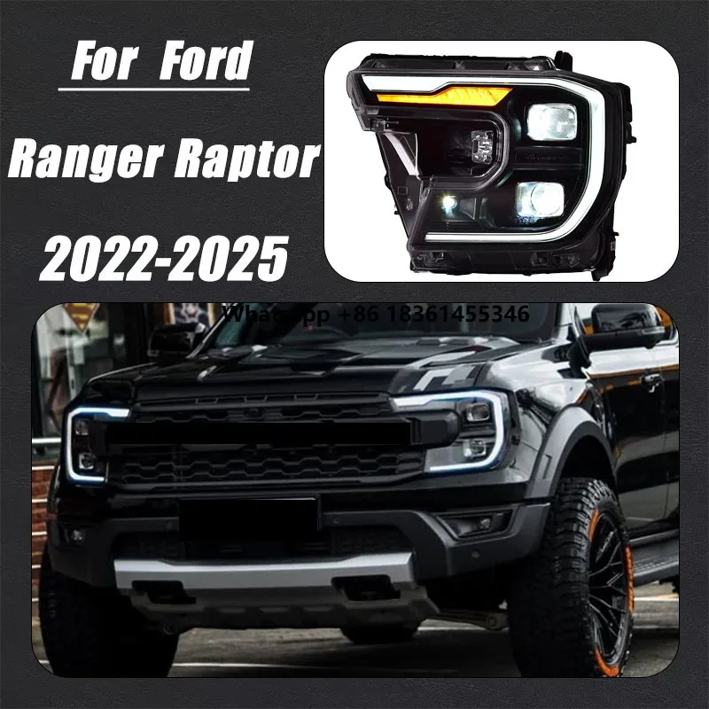 

Headlight For Upgrade Modified Headlight For Ranger Raptor 2022-2025 Dynamic Signal Head Lamp 12V LED Auto Accessories
