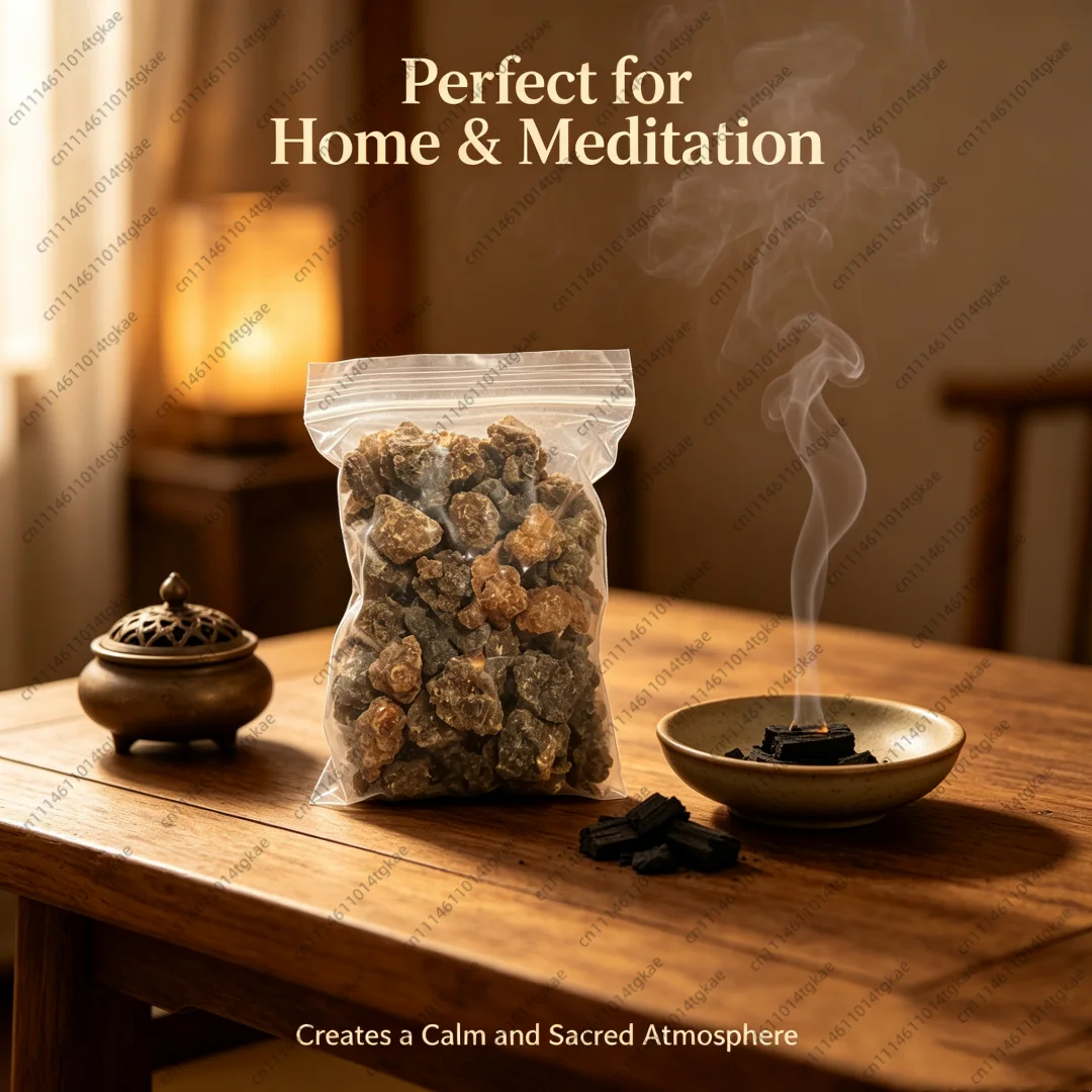 Premium 100% Pure, Natural Resin Incense Pack: Frankincense & Myrrh for Stress Relief, Dragon's Blood, Benzoin, Gum Arabic