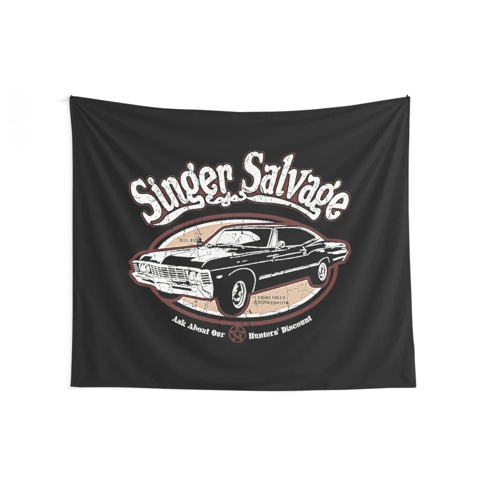 Supernatural Impala Singer Salvage SPN T-Shirt Tapestry Bedrooms Decorations House Decor Wall Deco Tapestry