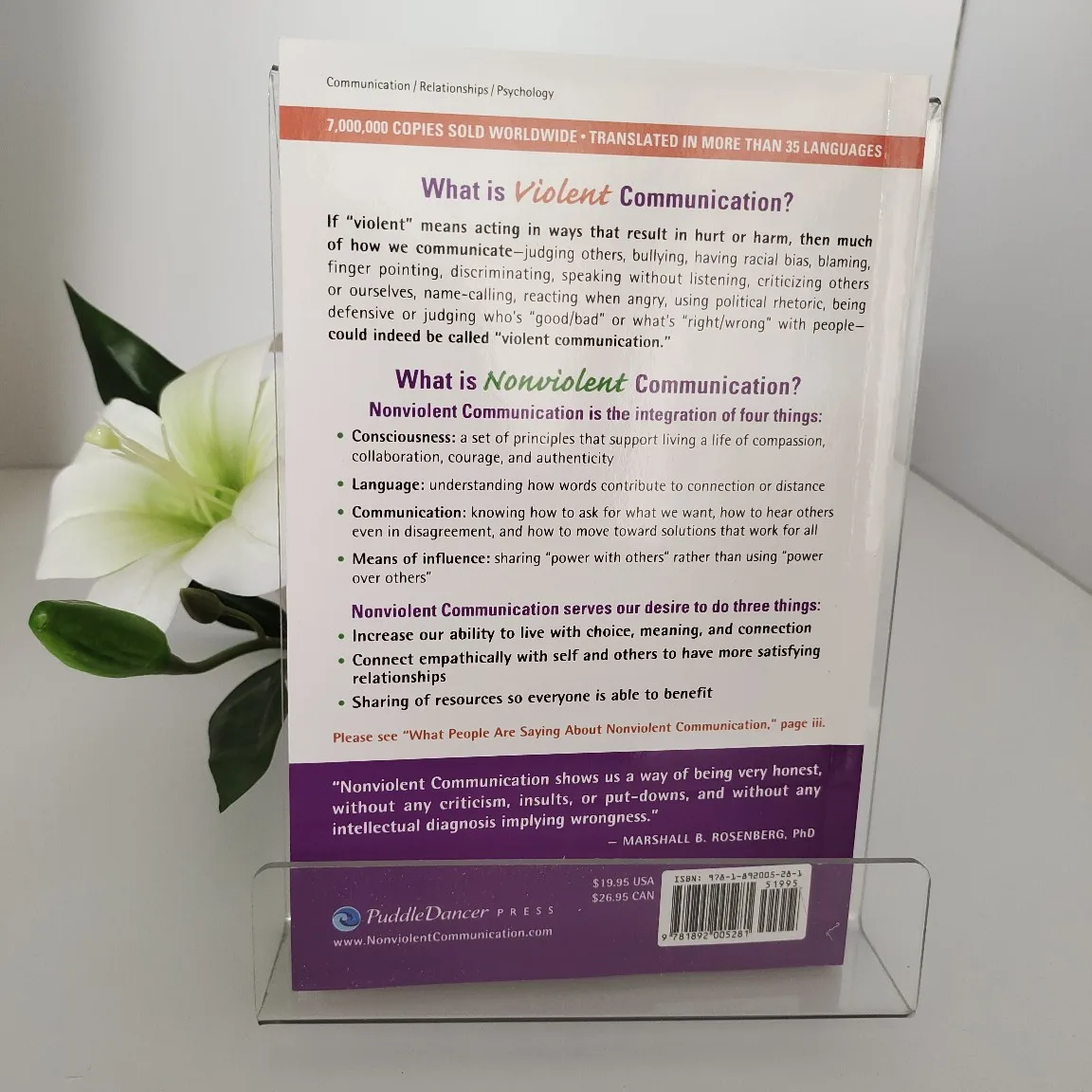 Nonviolent Communication Self Help Book, A Language of Life for Empathy & Collaboration English Book