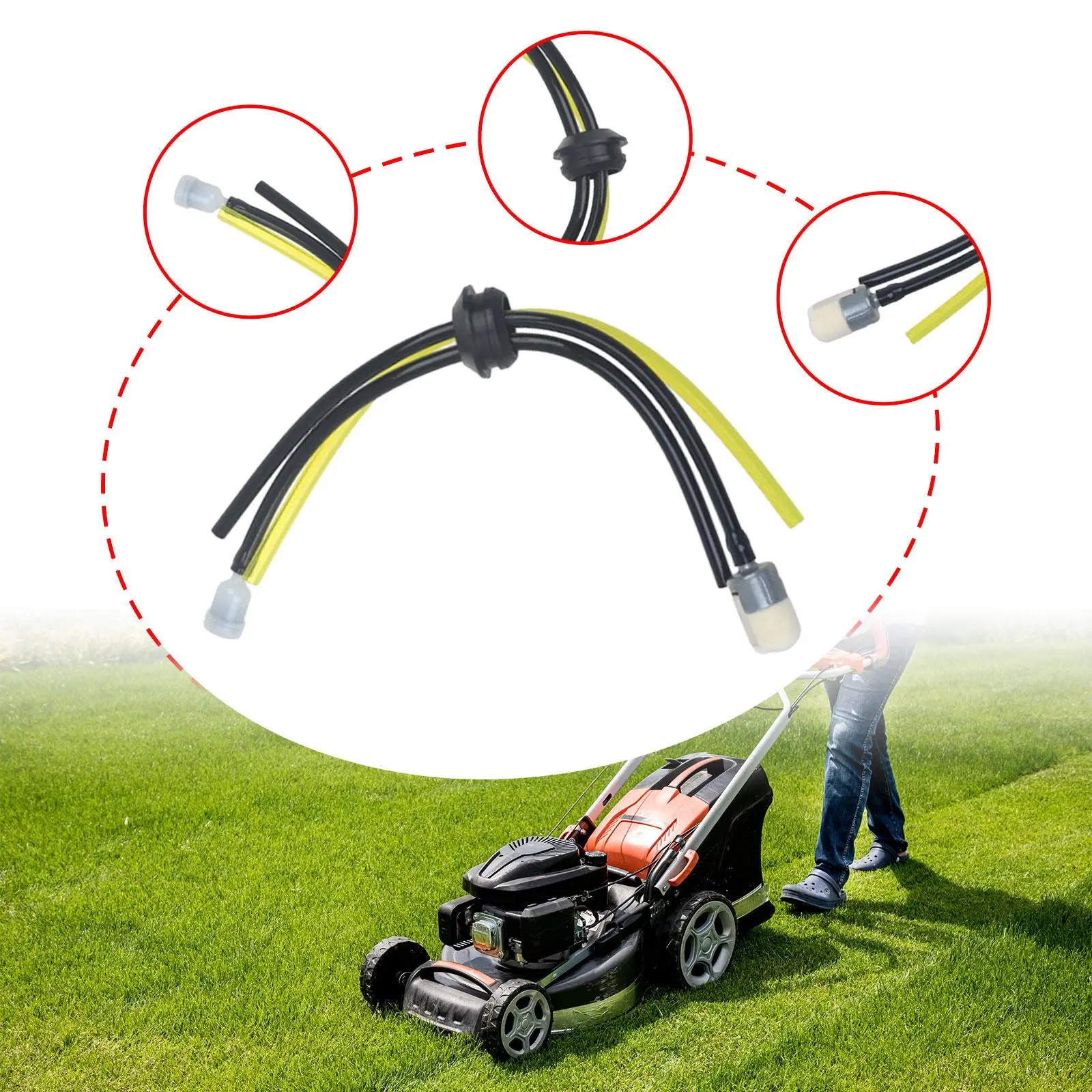 

4x Filter Pipe for Lawn Mower Accessories Garden Machine Hedge Trimmer