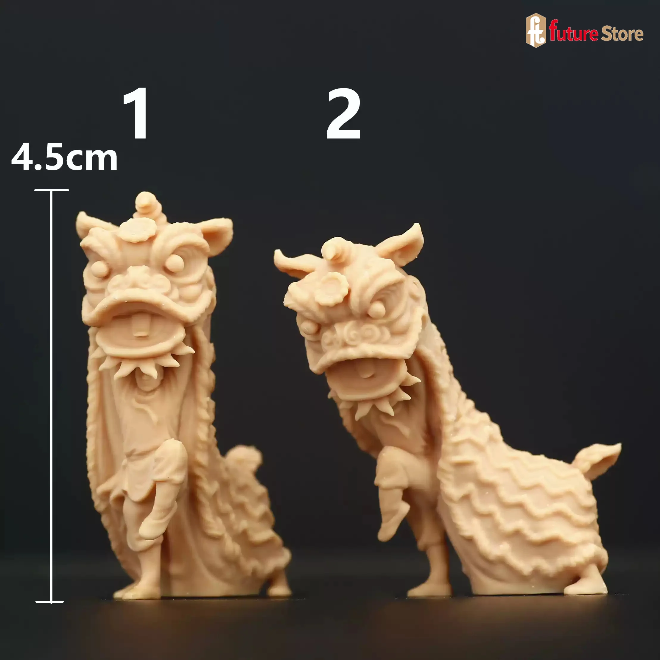 1/64 1/87 A176 Traditional Chinese Activities Dancing Lion Figure Miniatures Diorama Creative Mini Doll Scene Props Figurine