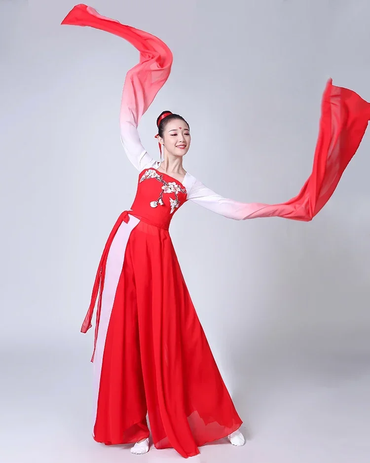 Chinese Stijl Hanfu Klassieke Danskostuums Dames Nieuwe Stijl Danskostuums Mouw Danskostuum