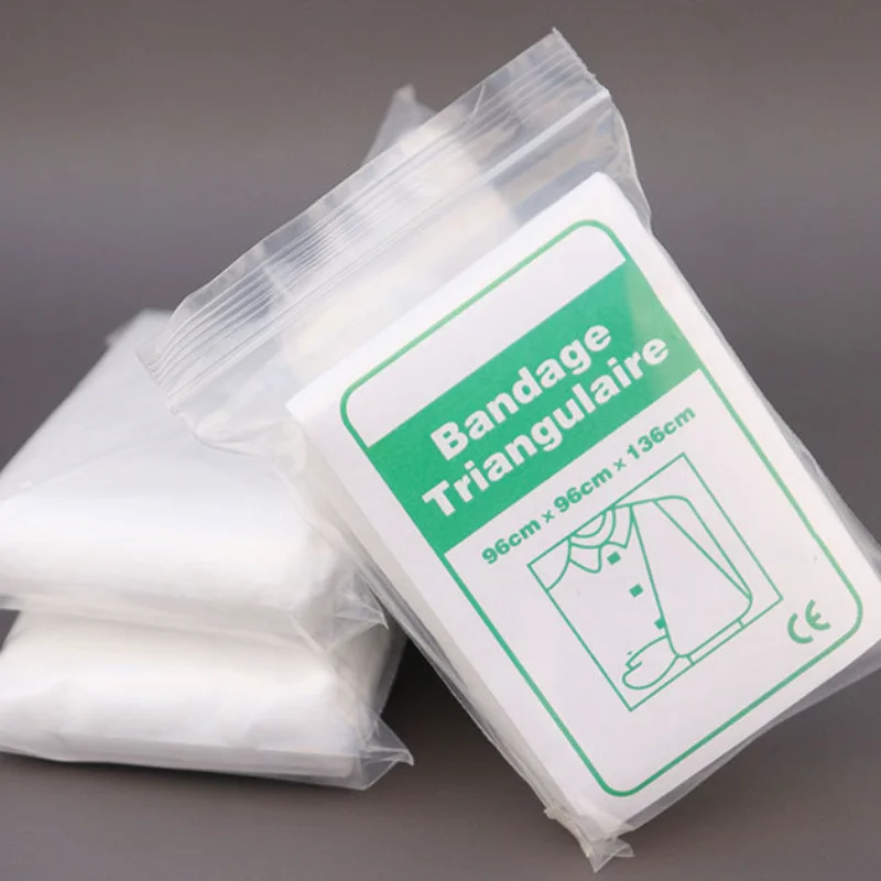 1/5/10/20pcs Outdoor Emergency Dressing Triangular Gauze Non-woven Triangular Bandage Security Fixed First Aid Kits Accessories