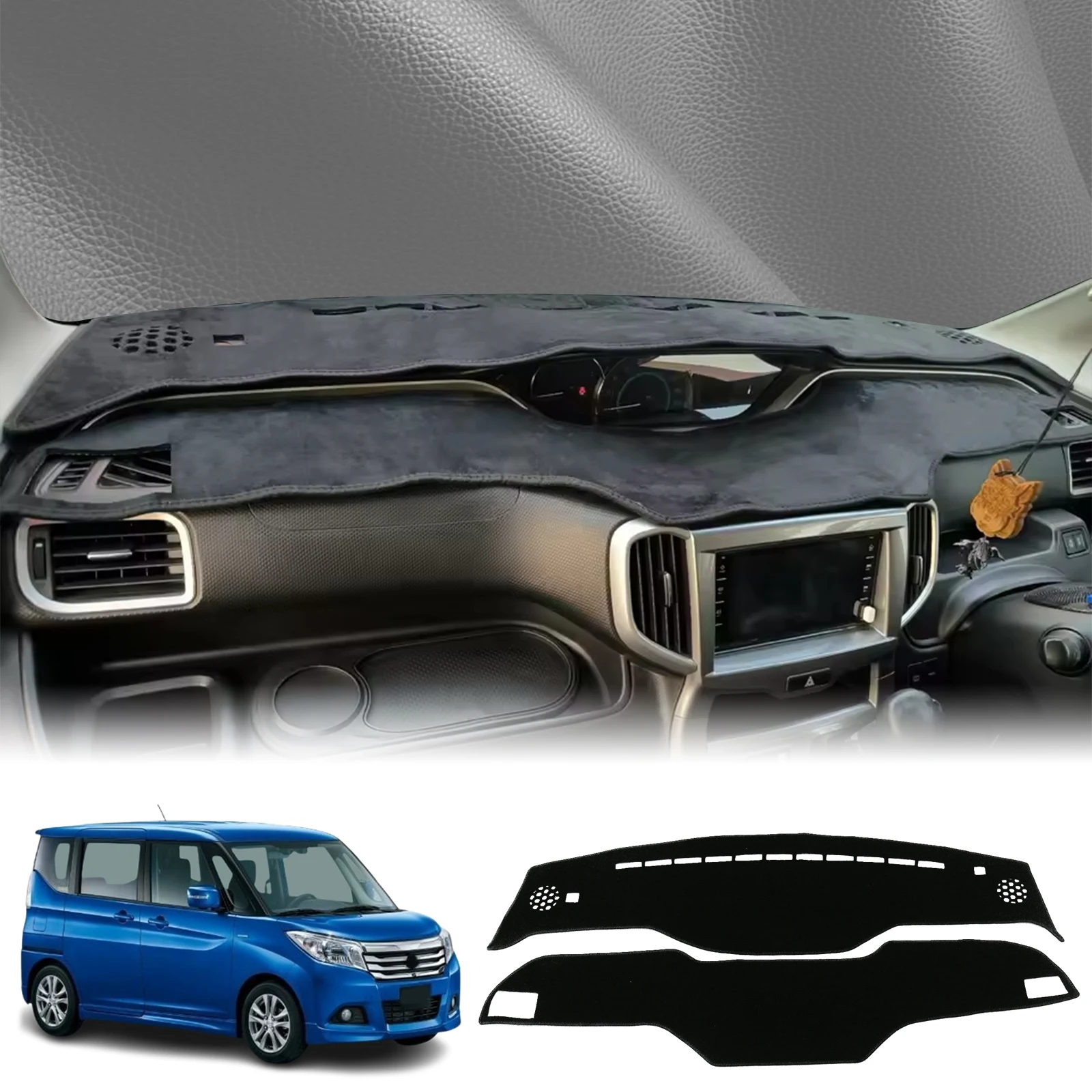 

fit for Suzuki Solio 2017 2018 2019 2020 RHD Car Dashmat Dashboard Cover Pad DashMat Sunshade Protective Carpet Accessories