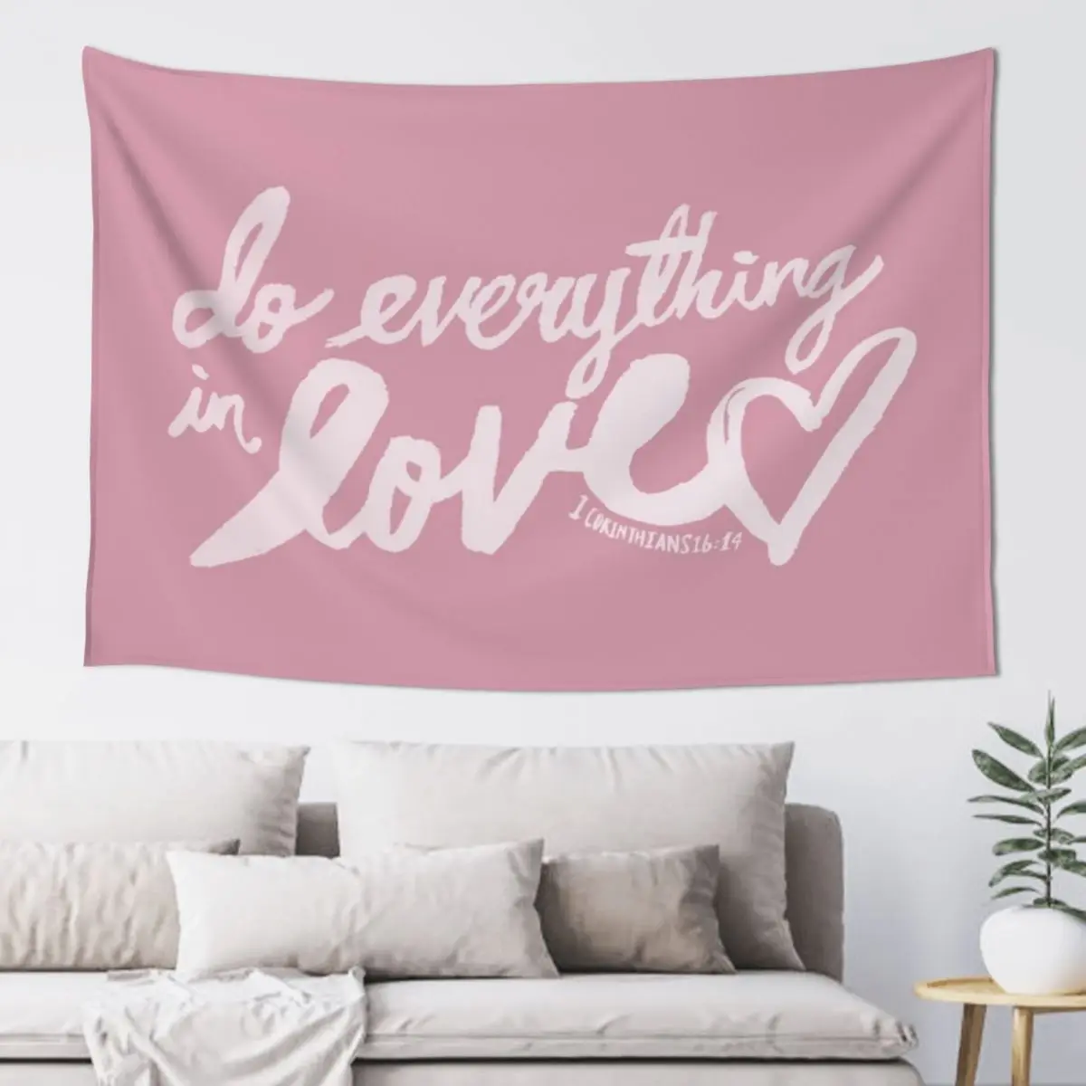 

1 Corinthians 16: 14 x Rose Tapestry Kawaii Room Decor Wall Tapestries Decoration For Bedroom Tapestry