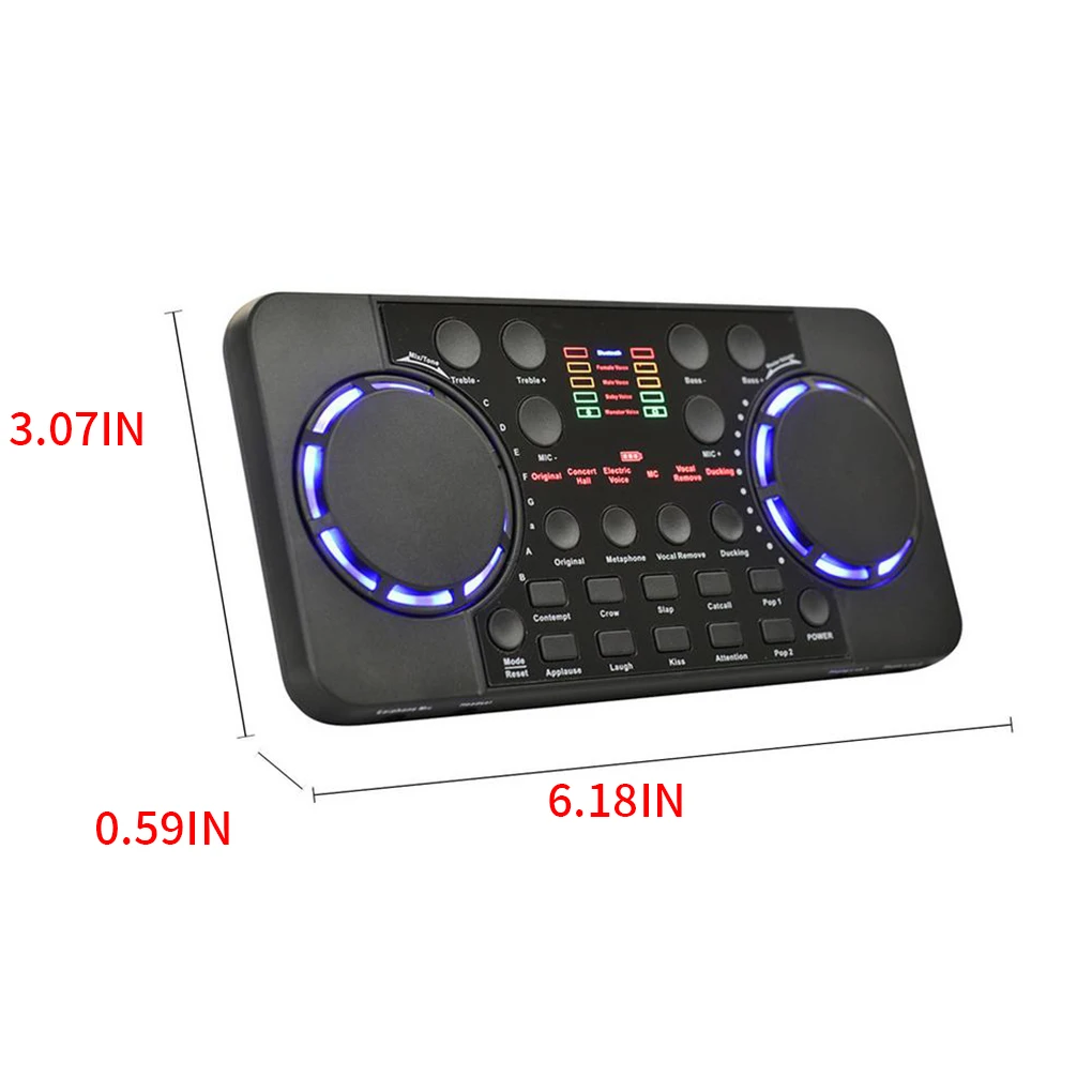 V300 pro Soundkarte Bluetooth-kompatible Audio mischer Effekte Aufnahme zubehör DJ Digital Effect Noise Reduction Console