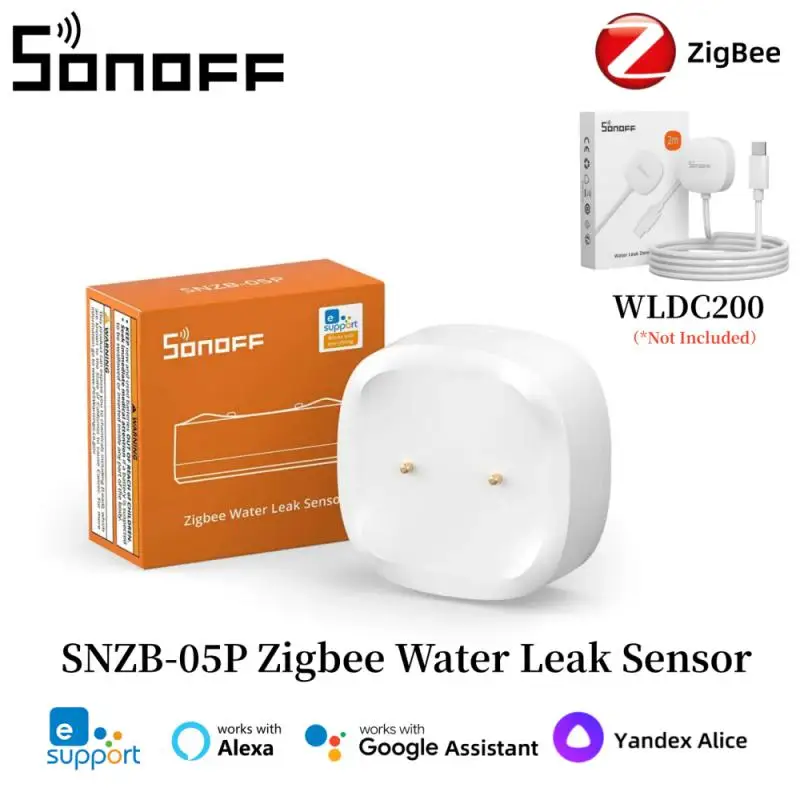 SONOFF SNZB-05P Zigbee 3.0 Water Leak Detector 5 Years Lifetime IP67 Waterproof Remote Control Smart Home with Alexa Google Home