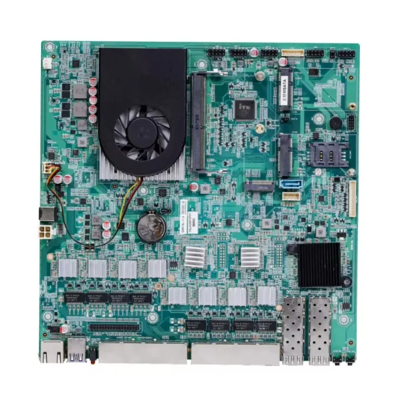 Server Multi Port Motherboard QM618L with 6th gen CPU 8*i211-AT Gigabit LAN 2*i350-AM2 optic Fiber Indoor