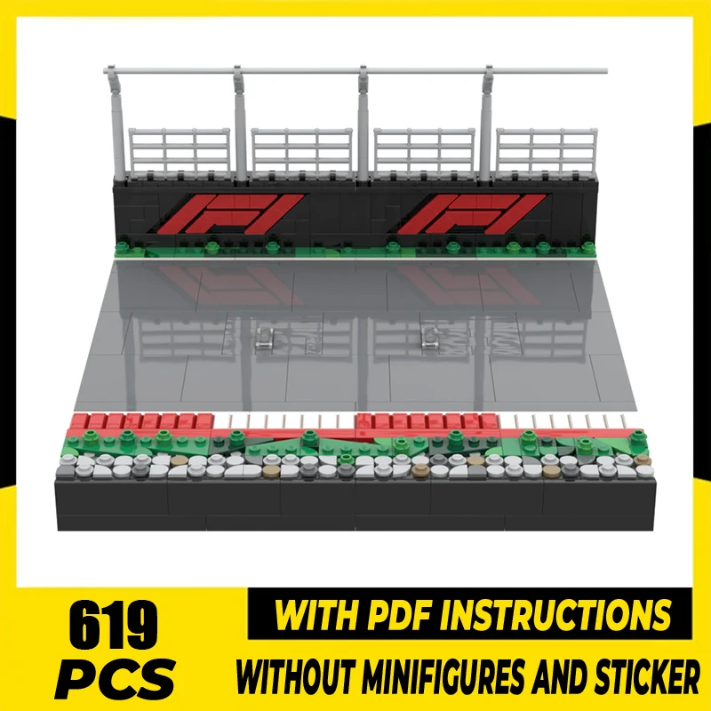 

Moc Building Blocks Speed Champions Formula 1 Display Stand Bricks Model DIY Assembly Construction Toy Holiday Birthday Gifts