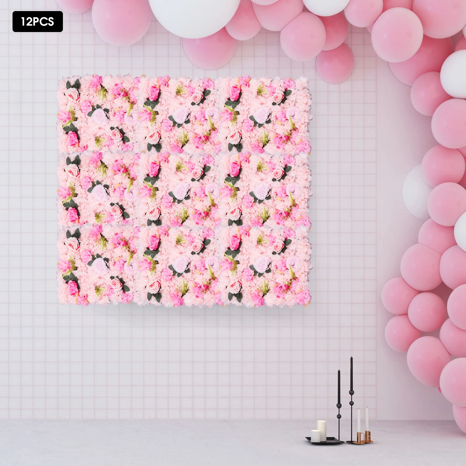 Flower wall wedding background photography decoration row flower simulation flower rose