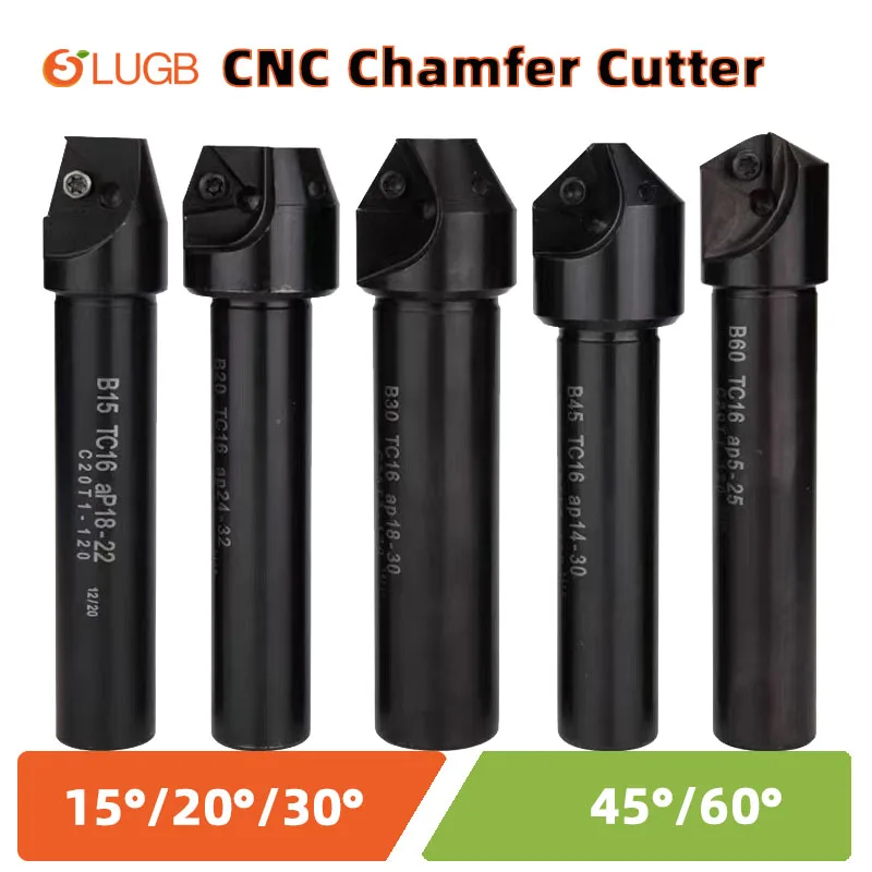 SLUGB Pah Kırma Kesici Havşa Çubuğu Endekslenebilir Takım Tutucu 30 45 60 Derece TC AP C20-20 C16-16 Nokta Delme