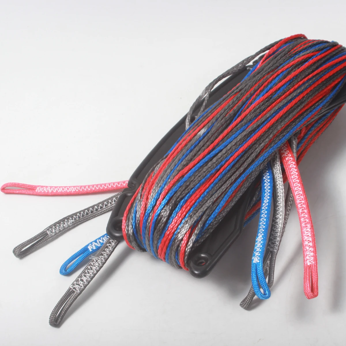 UHMWPE fiber 4 line(1red in 400kg,1blue in 400kg,2grey in 400kg) x 25m kitesurfing line set end looped