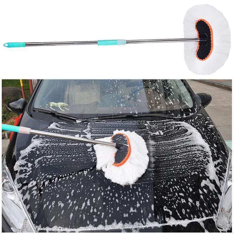 

New Car Cleaning Brush Telescoping Long Handle Cleaning Mop Chenille Broom Wash Brush Car Care Auto Detailing Car Accessories