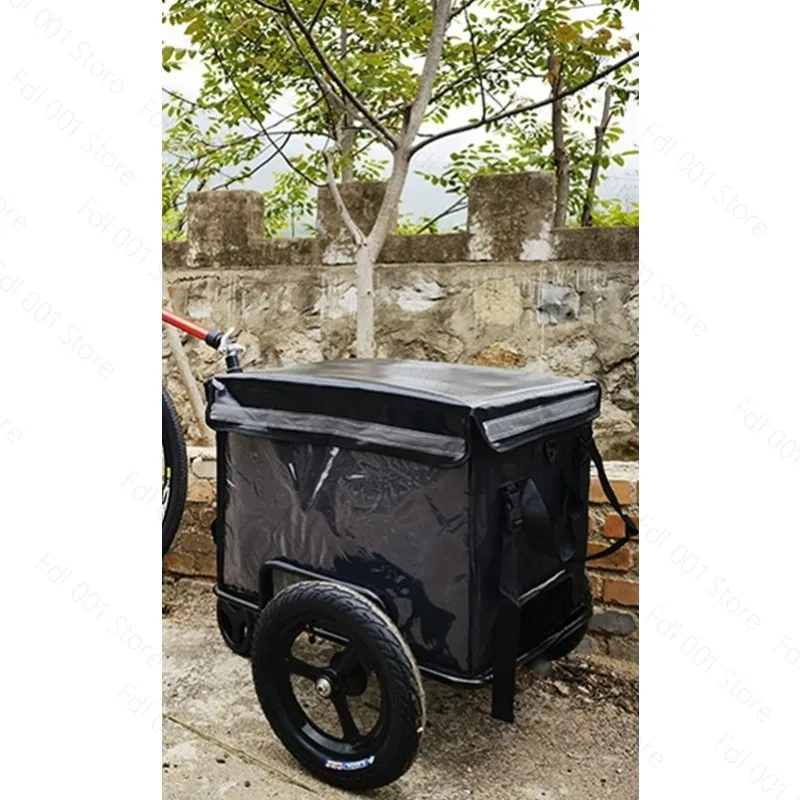 Bicycle Trailer Mountain Bike Inflatable Wheel Aluminum Alloy Quick Release Electric Vehicle Rear Hanger Trailer