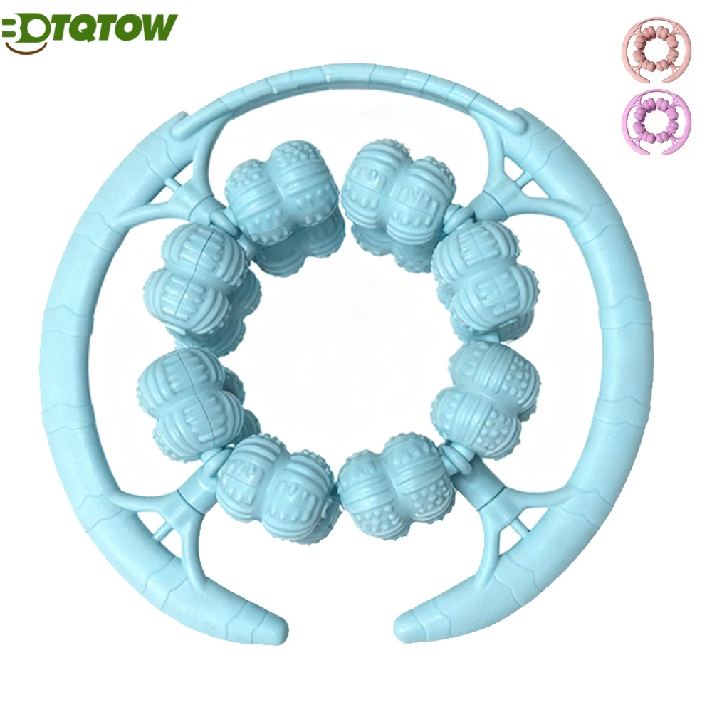 

1PCS 32 Wheels Muscle Roller Massager With Circular Leg Clamps - 360 Roller for Leg, Neck, Hand, Arm Relax - Indoor Sports, Yoga