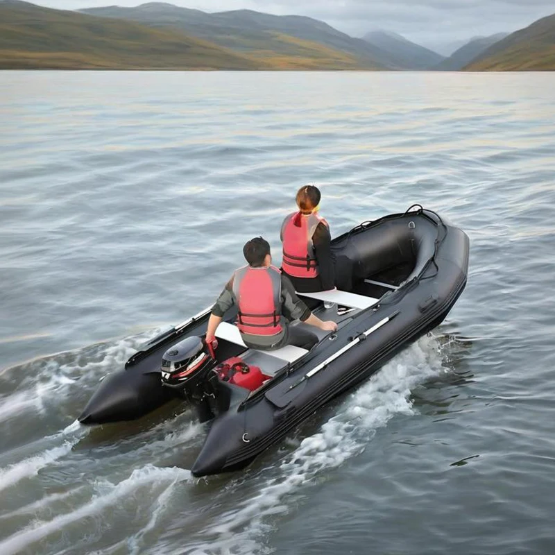 

Eclipse PVC Aluminum Floor Botes Inflatable Fishing Yacht With Outboard Motor For On-the-Water Adventures