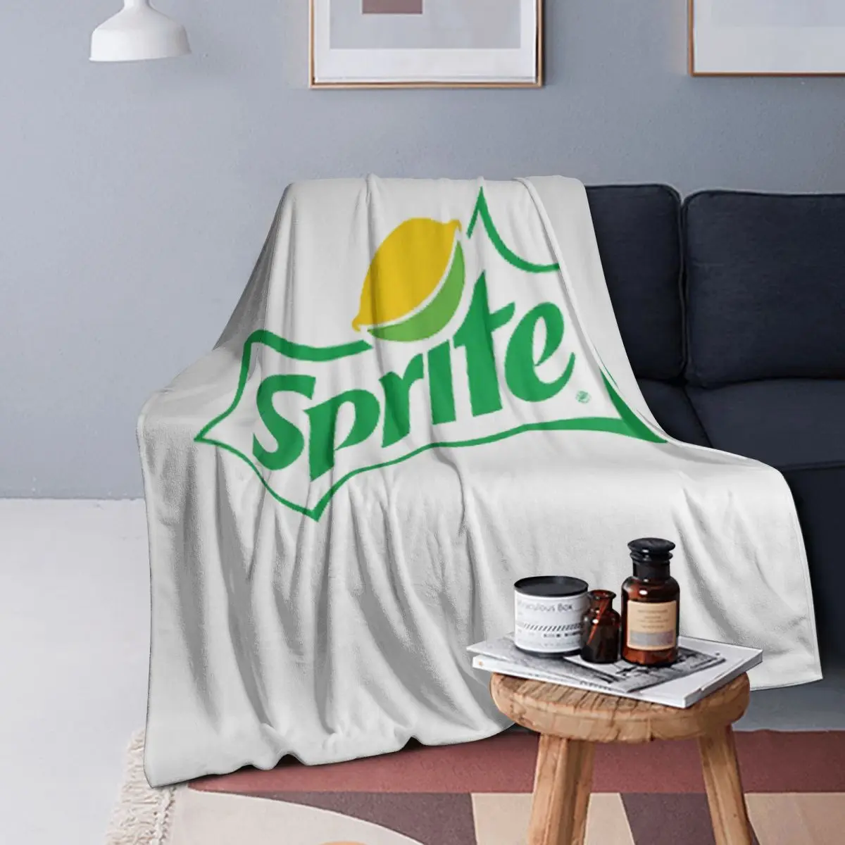 

Sprite Original Logo Blanket Soft Warm Flannel Throw Blanket Bedding for Bed Living room Picnic Travel Home Sofa