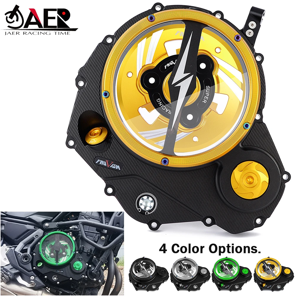 

CNC Engine Racing Clear Clutch Cover for Kawasaki Z650 Z 650 Ninja 650 2022 2021 2020 2019 2018 2017