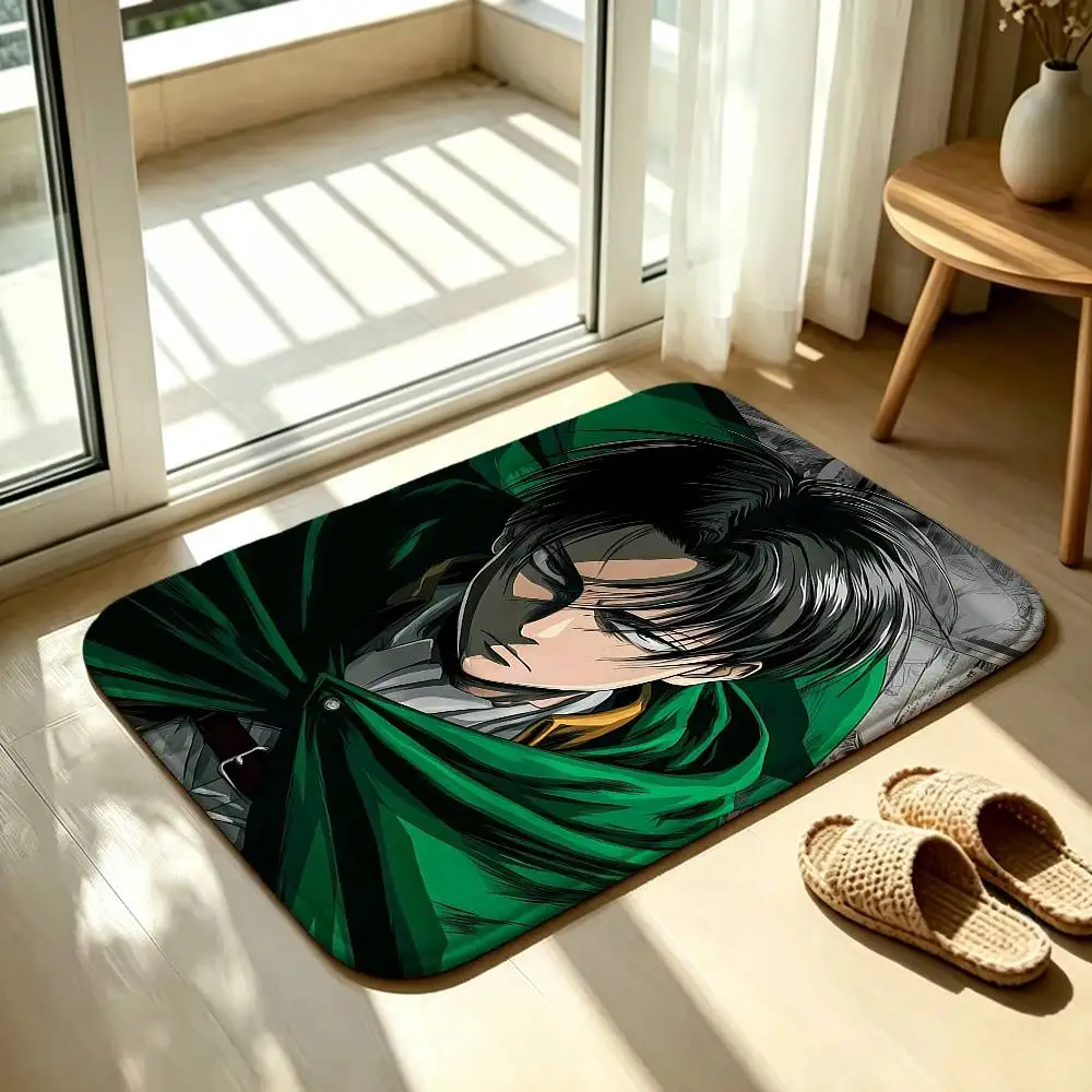 L-Levi A-Ackerman A-Attack On T-Titans Floor Mat Soft Non Slip for Entry Door Bathroom Indoor Home Decorative Carpet