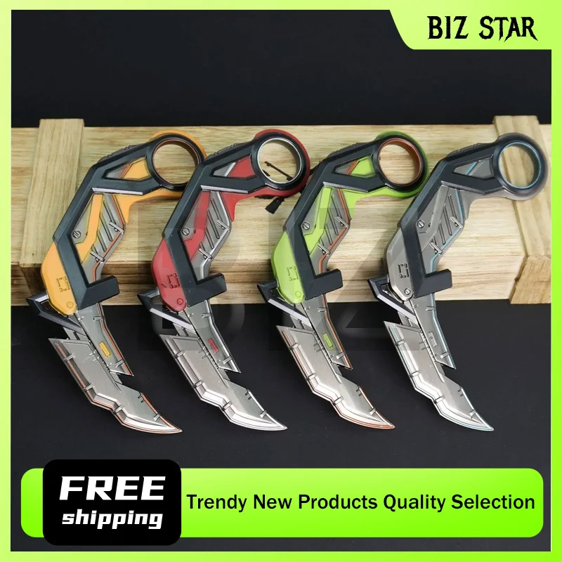 Cuchillo de garra Valorant Melee RGX de 17cm/6,3 pulgadas, modelo de Metal Karambit, periféricos de juego, arma, espada Balisong, cuchillo de entrenamiento, juguete para regalo para niño