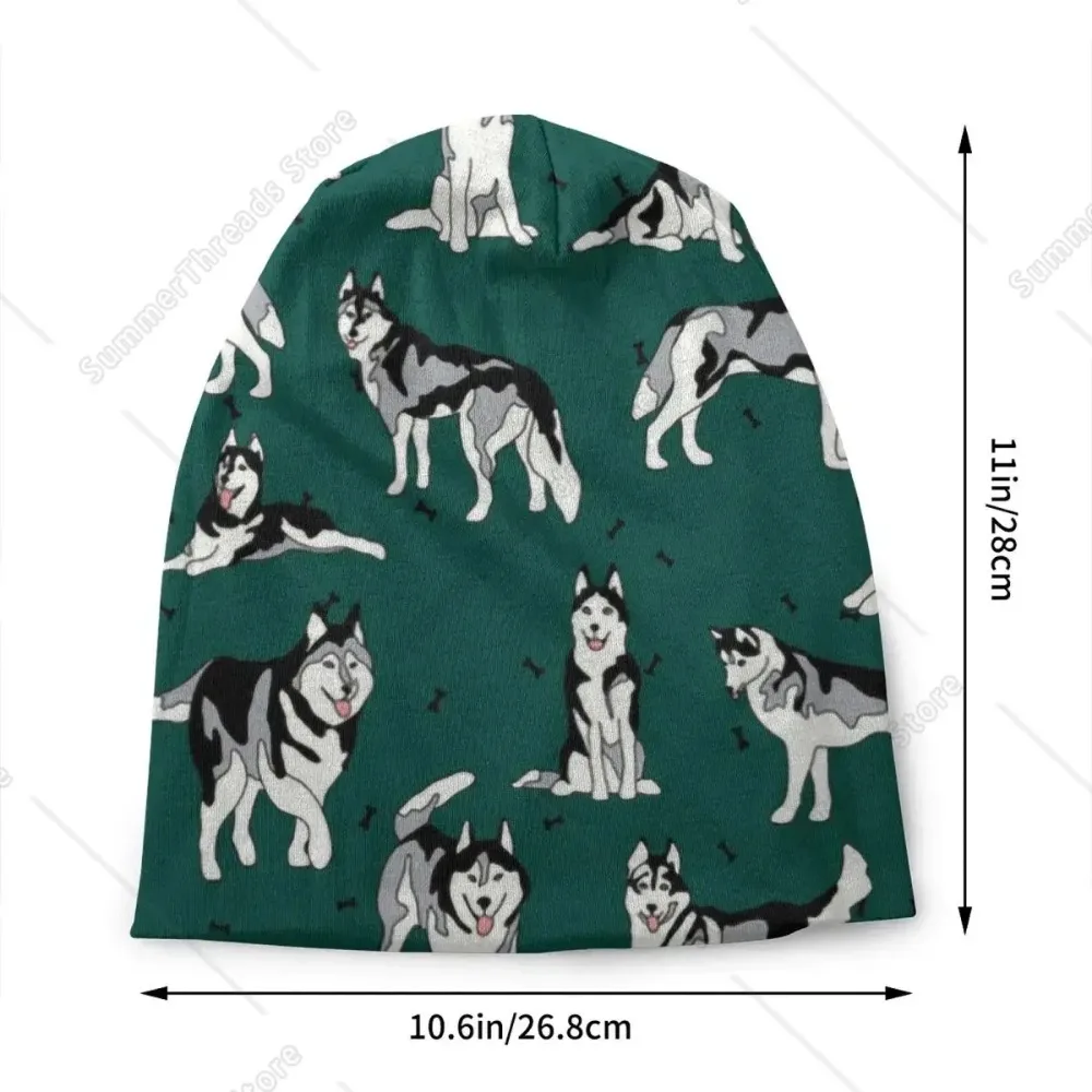 Husky Dogs Bonnet Hats Street Knitted Hat For Women Men Warm Winter Siberian Husky Skullies Beanies Caps