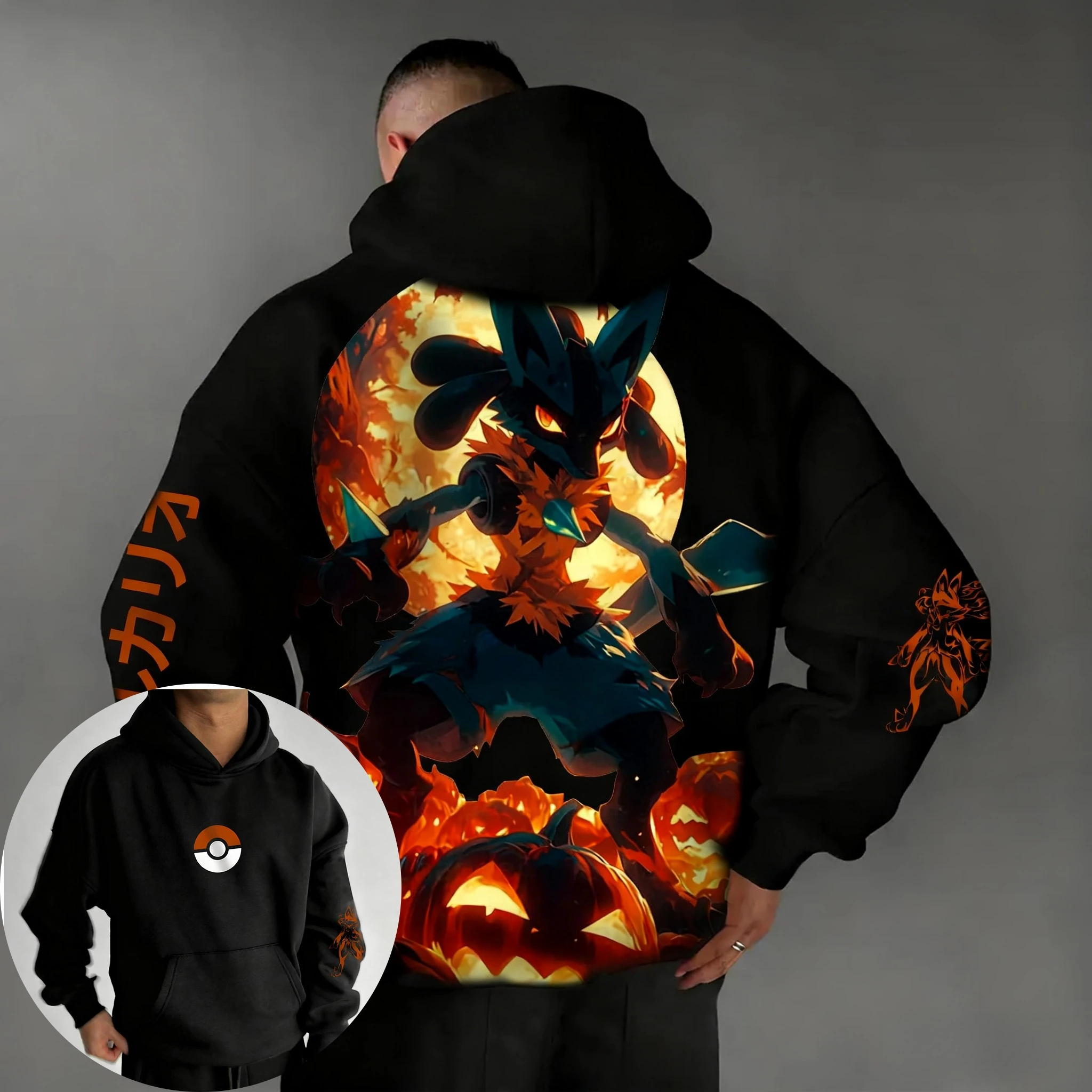 pokemon-halloween-plus-size-moletom-com-capuz-outono-inverno-masculino-novo-lucario-anime-impresso-harajuku-casual-solto-pai-crianca-camisola-topo