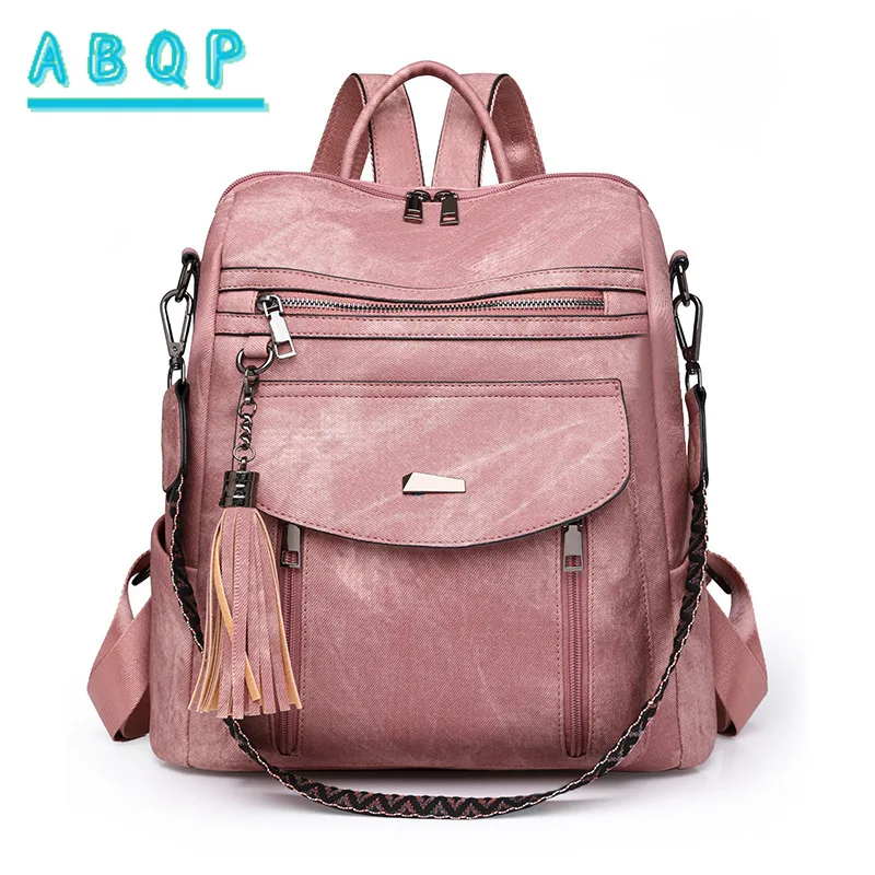 

Ladies Backpack 2025 Spring PU Women's Tote Bag Mommy Bags Casual Multifunctional Large Capacity Solid Color