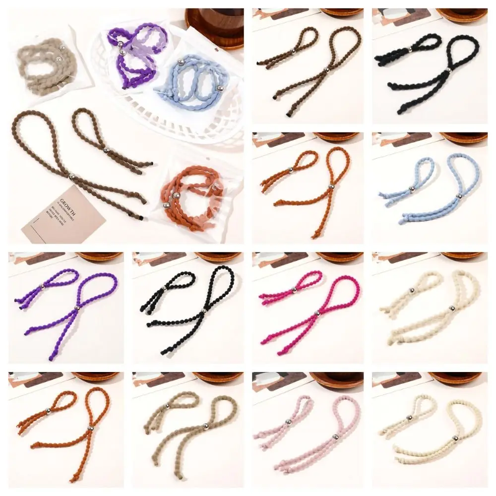 Bubble Beaded Beads Elastic Hair Bands Africa Reduce Headaches Sliding Ponytail Holder Drawstring Koean Style