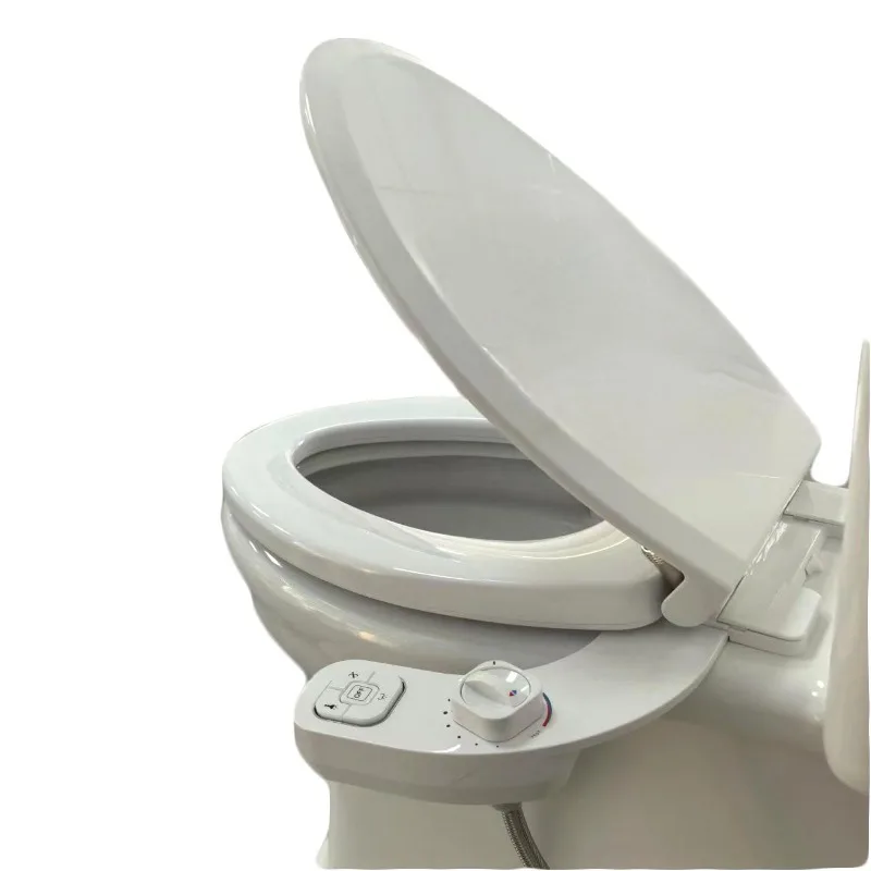 Quick Release Design Elongated Slow Descending Heated PP Toilet Seat Cover Is Paired with a Dual Jet Self Cleaning Bidet