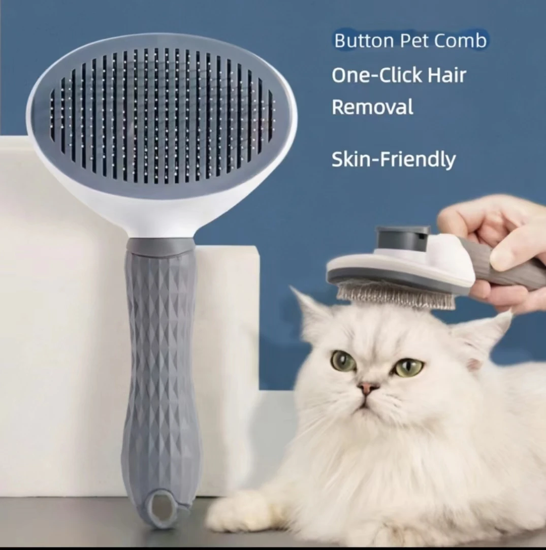 Pet Dog Brush Cat Comb Self Cleaning Pet Hair Remover Brush For Dogs Cats Grooming Tools Pets Dematting Comb Dogs Accessories