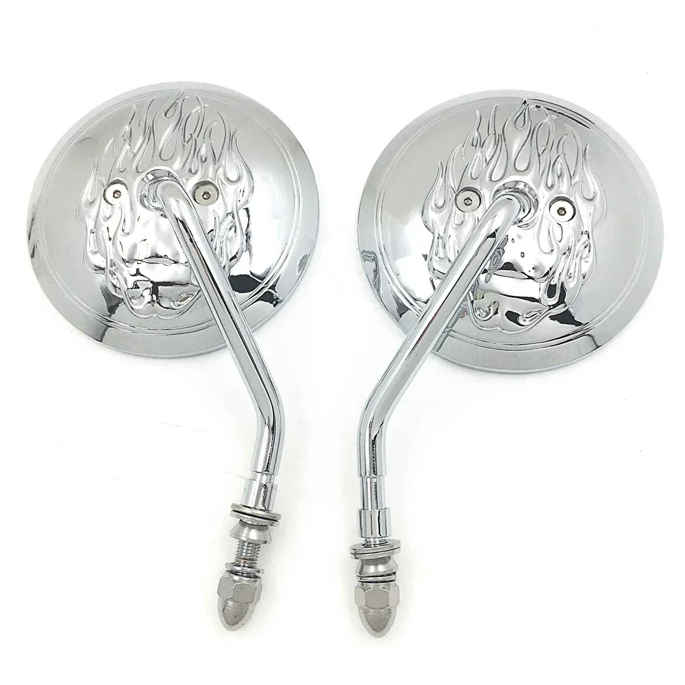 

Motocycle Round Rear Side View Mirrors for Harley 1982-later CVO Dyna Heritage Softail Sportster Breakout